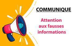 Communiqué fausses infos