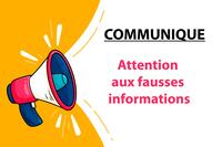 Communiqué fausses infos