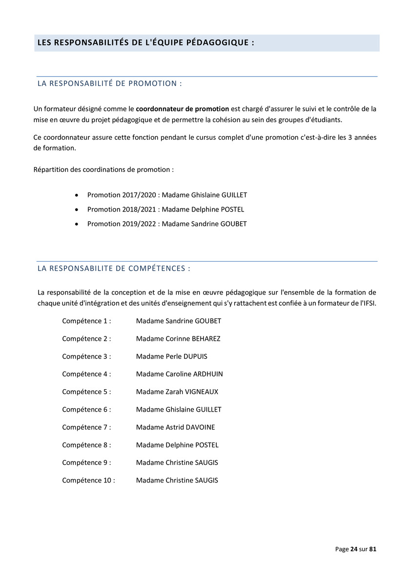 La formation